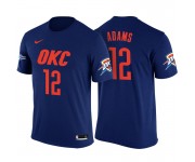 Oklahoma City Thunder ^ 12 Tee shirt Jersey avec nom et numéro bleu marine Steven Adams Mindset