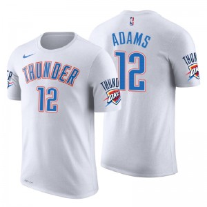 T-shirt maillot avec nom et numéro blanc Oklahoma City Thunder # 12 de Steven Adams Association, blanc
