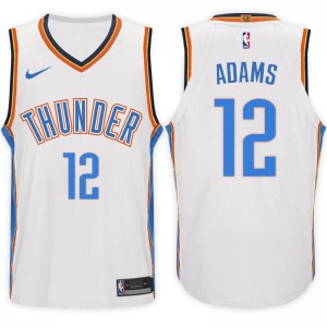 NBA Oklahoma City Thunder # 12 Steven Adams Association Maillot Blanc