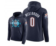 NBA Hommes Thunder d'Oklahoma City ^ 0 Russell Westbrook City Edition Pullover Sweat - Marine