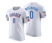 Oklahoma City Thunder ^ 0 Russell Westbrook Association T-shirt en jersey blanc