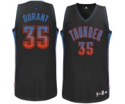 NBA Kevin Durant Authentic Men's Black Jersey - Adidas Oklahoma City Thunder &35 Vibe