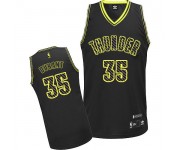 NBA Kevin Durant Authentic Men's Black Jersey - Adidas Oklahoma City Thunder &35 Electricity Fashion