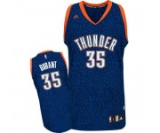 NBA Kevin Durant Authentic Men's Blue Jersey - Adidas Oklahoma City Thunder &35 Crazy Light