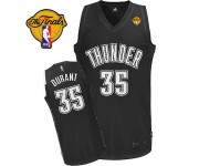 NBA Kevin Durant Authentic Men's Black Shadow Jersey - Adidas Oklahoma City Thunder &35 Finals