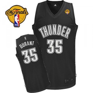 Shadow noir Maillot de NBA Kevin Durant authentiques hommes - Adidas Oklahoma City Thunder # 35 finales