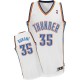 NBA Kevin Durant Authentic Men's White Jersey - Adidas Oklahoma City Thunder &35 Home