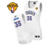 NBA Kevin Durant Authentic Women's White Jersey - Adidas Oklahoma City Thunder &35 Home Finals